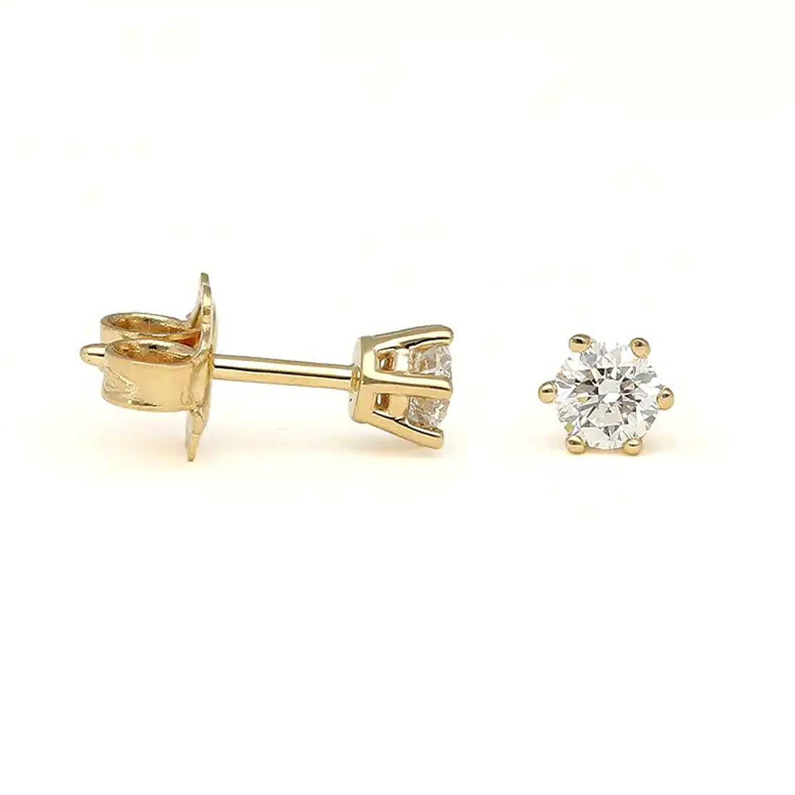 14K Diamond Studs – 0.46 CT | 6-Prong Setting