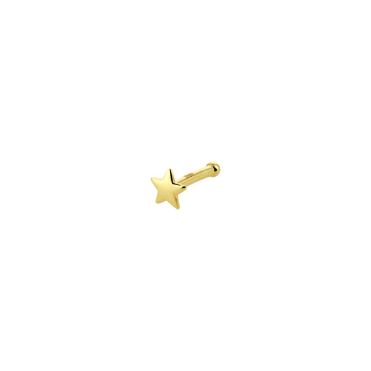 14K kogel neusknopje ster