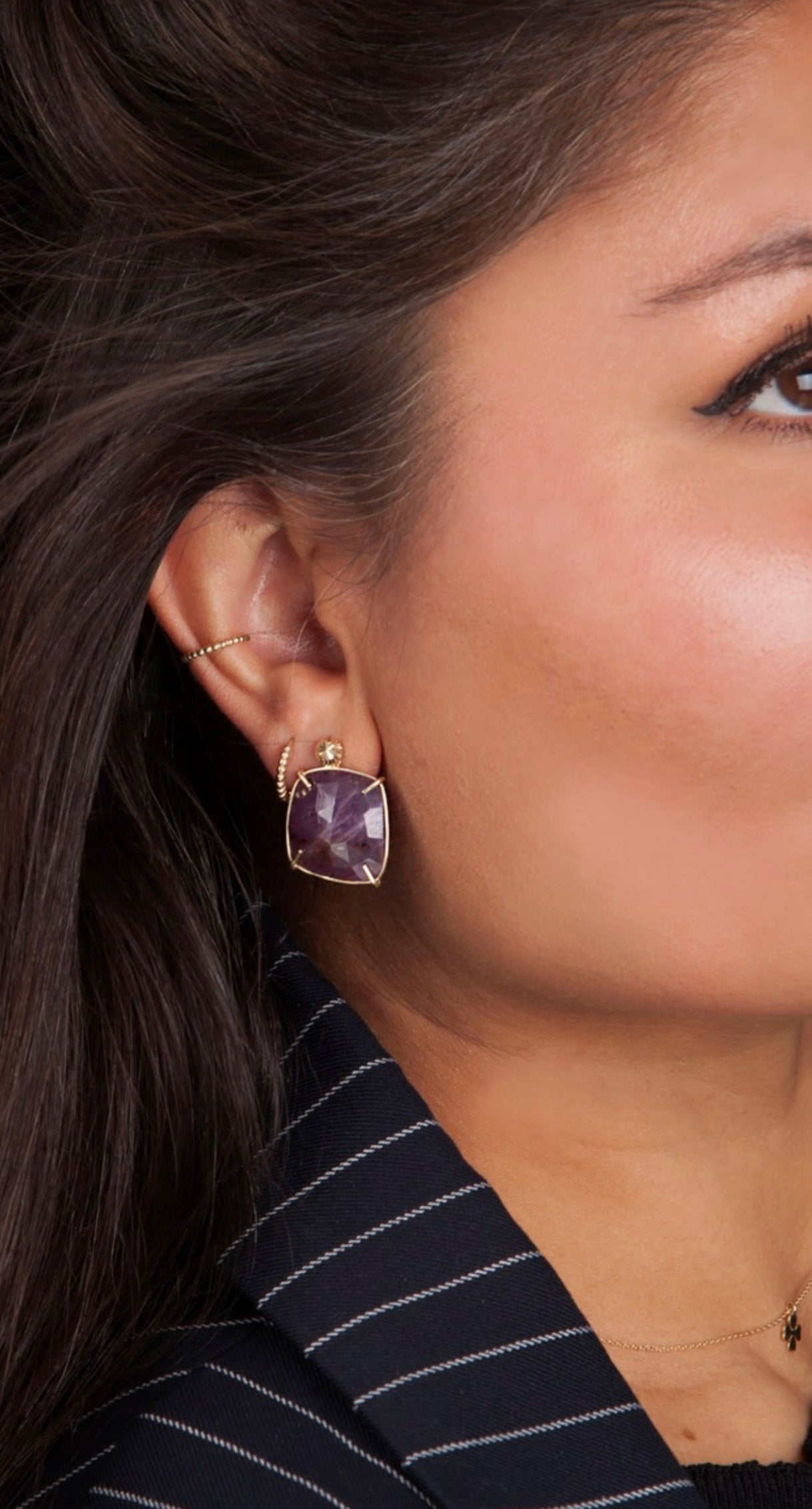 14K Geelgouden Collier 6MM Klaver 38 + 2,5 + 2,5cm