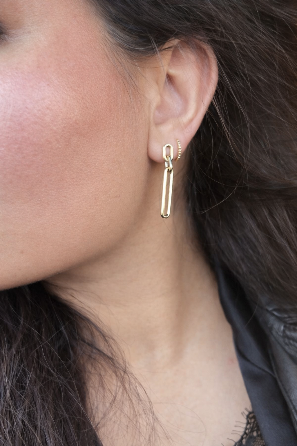 14K YELLOW GOLD EARRING