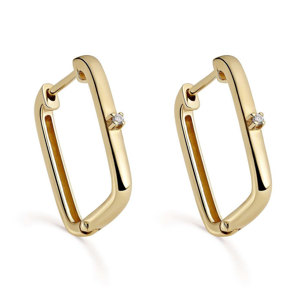 Diamanten oorringen 0,01 Cts HSI2