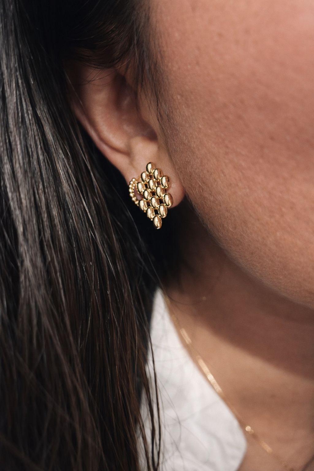 14K YELLOW GOLD EARRING