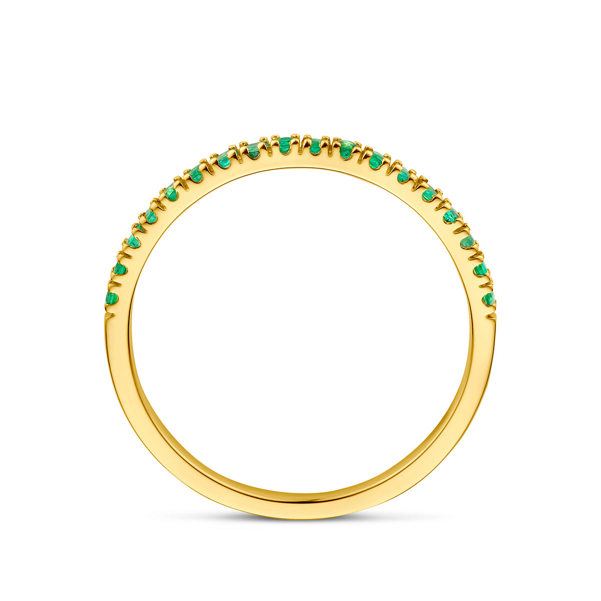 ring met geboortesteen smaragd mei