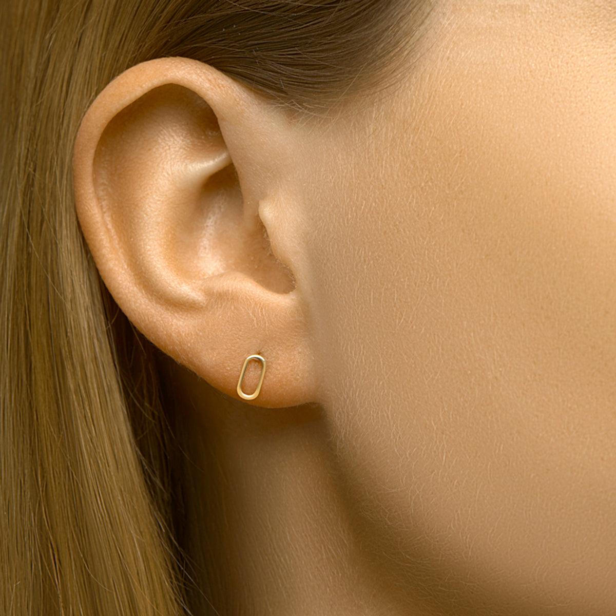 14K oorknoppen ovaal