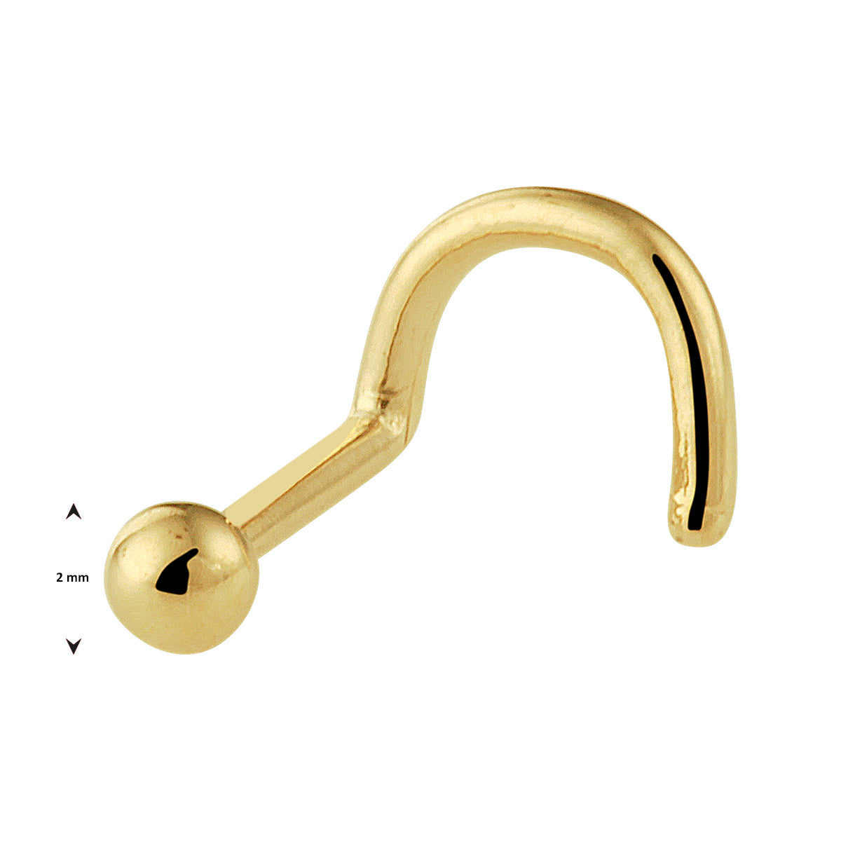 14K krul neusknopje bol