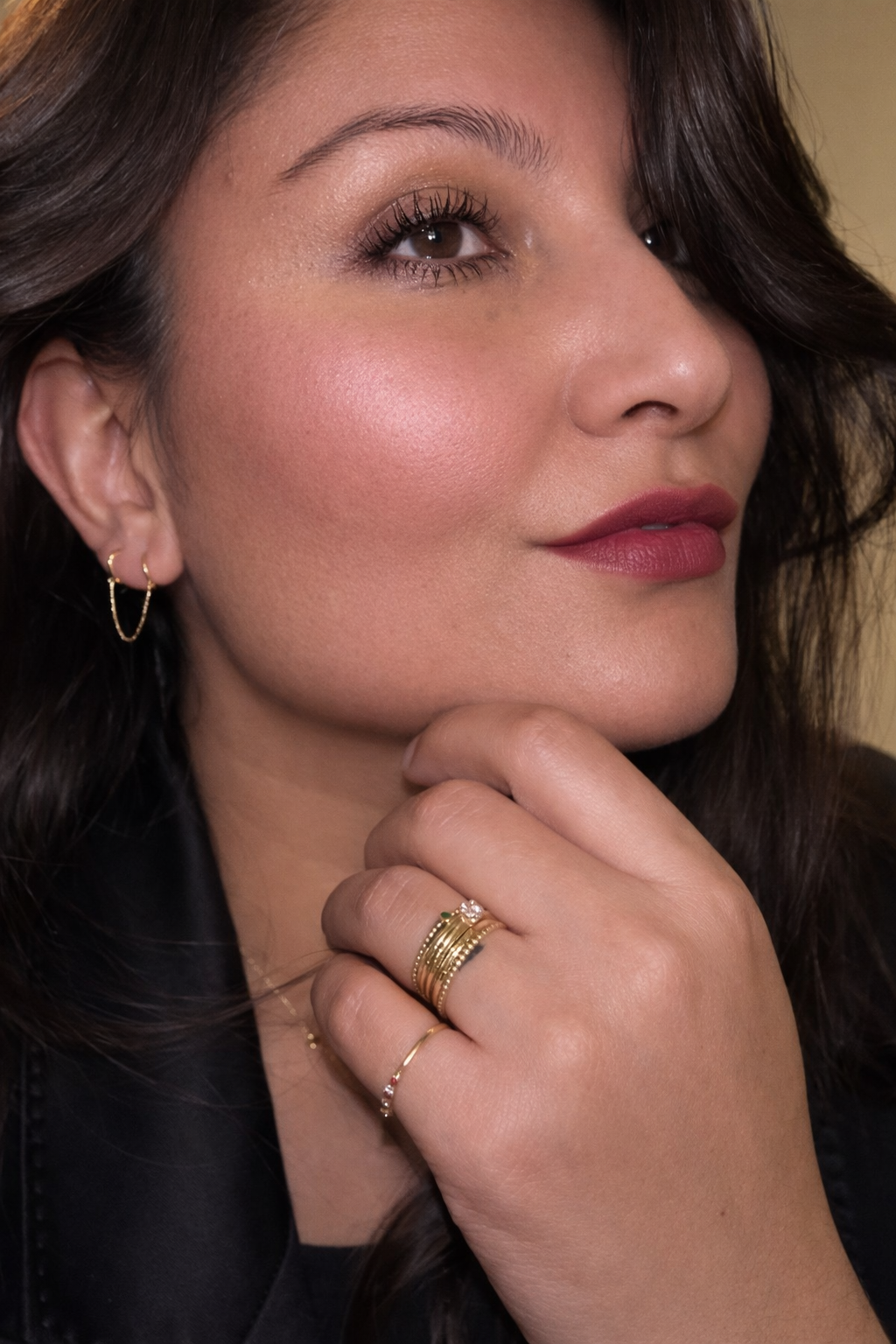 Gouden oorbellen met Kettinkje - Earparty - Oorringen - 8,5+10mm - 30mm Lengte Ketting - 14 Karaat - Goud.