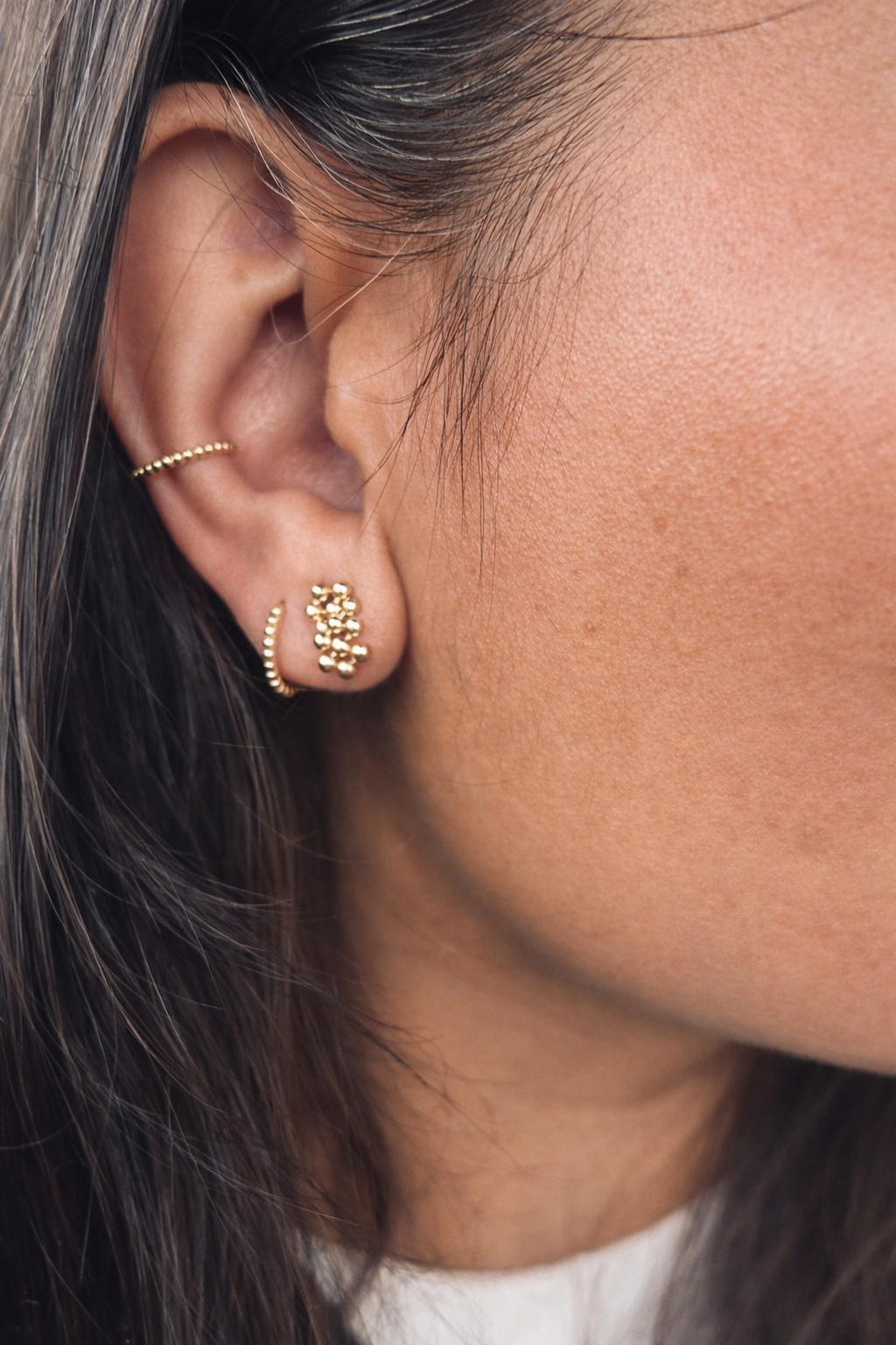 14K YELLOW GOLD EARRING
