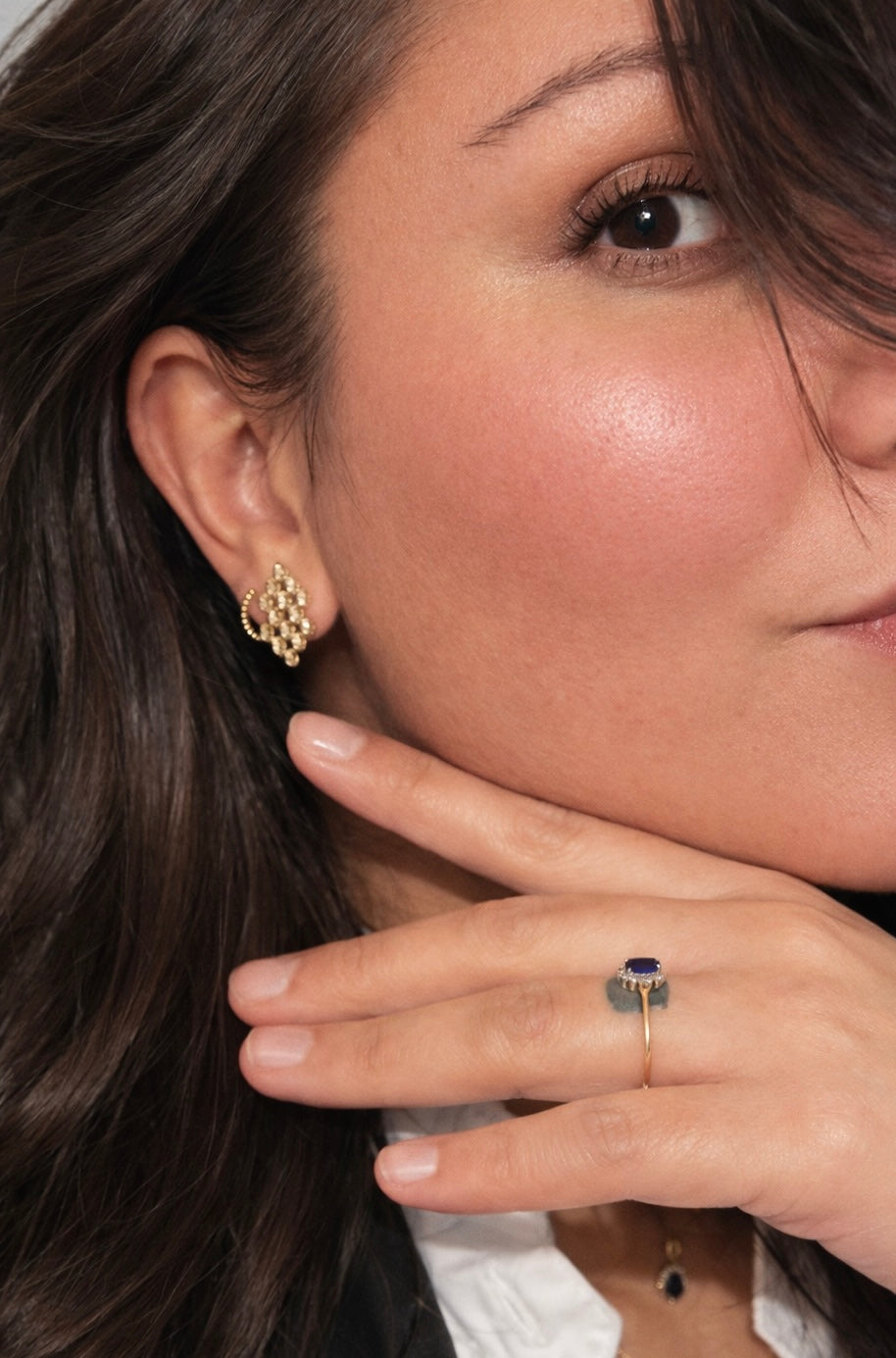 14K YELLOW GOLD EARRING
