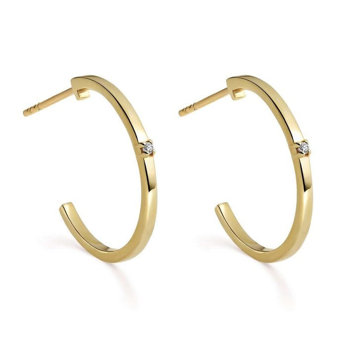 Diamanten open oorringen 0,01 Cts HSI2