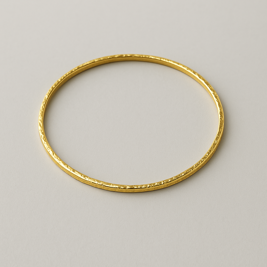 14K Gehamerde Gouden Armband
