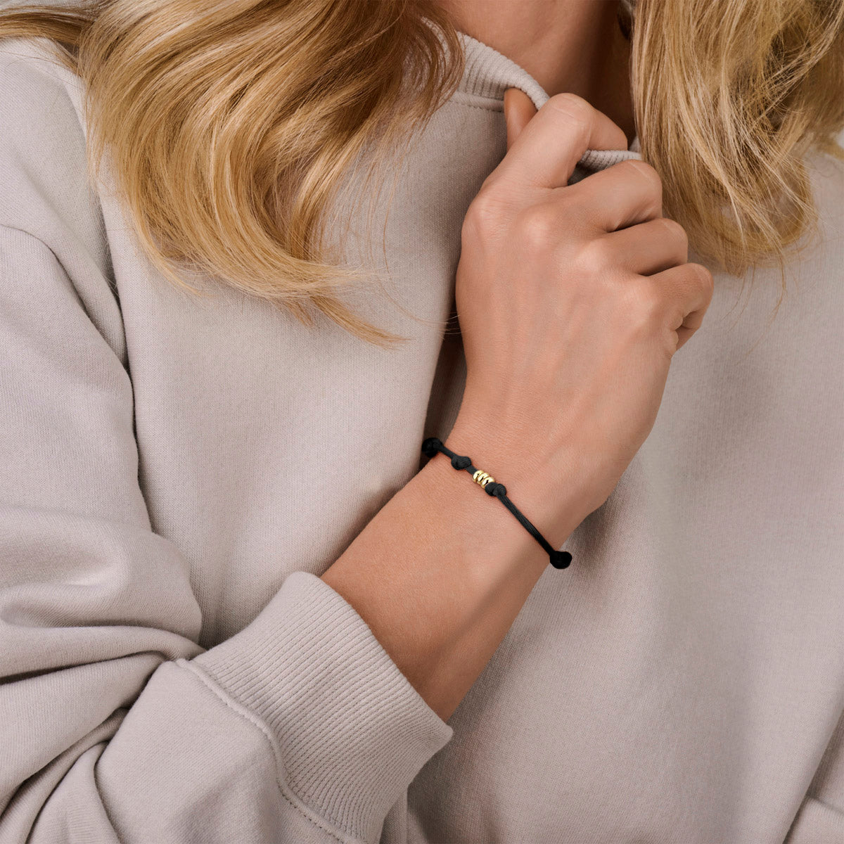 armband satijn zwart 13 - 26 cm