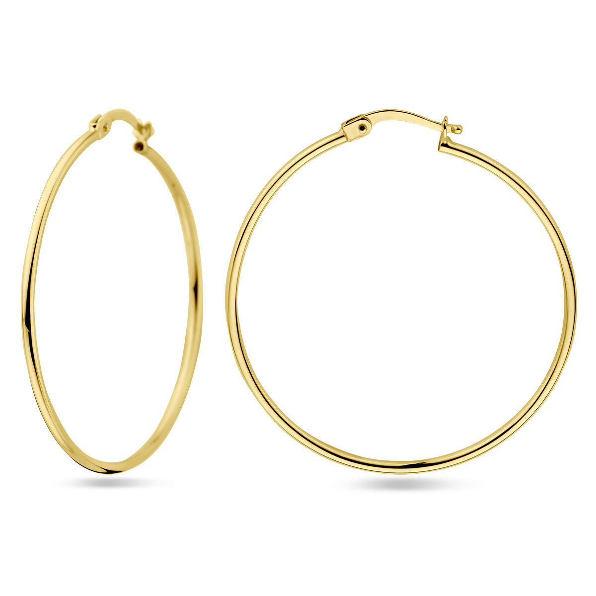 14K oorringen 1,5 mm ronde buis