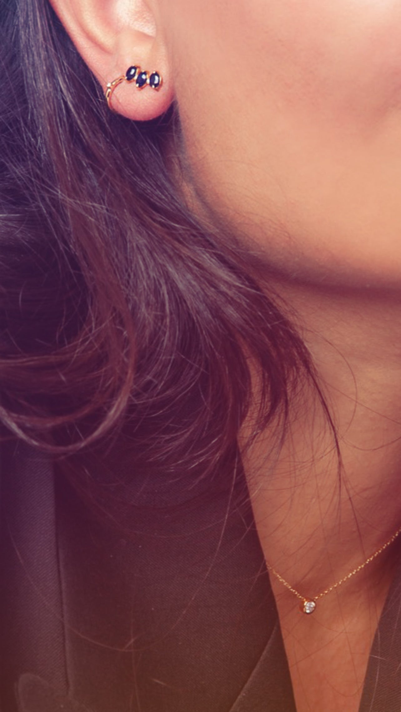 Geelgouden Choker Diamanten 0.10 Cts HSI2 18K