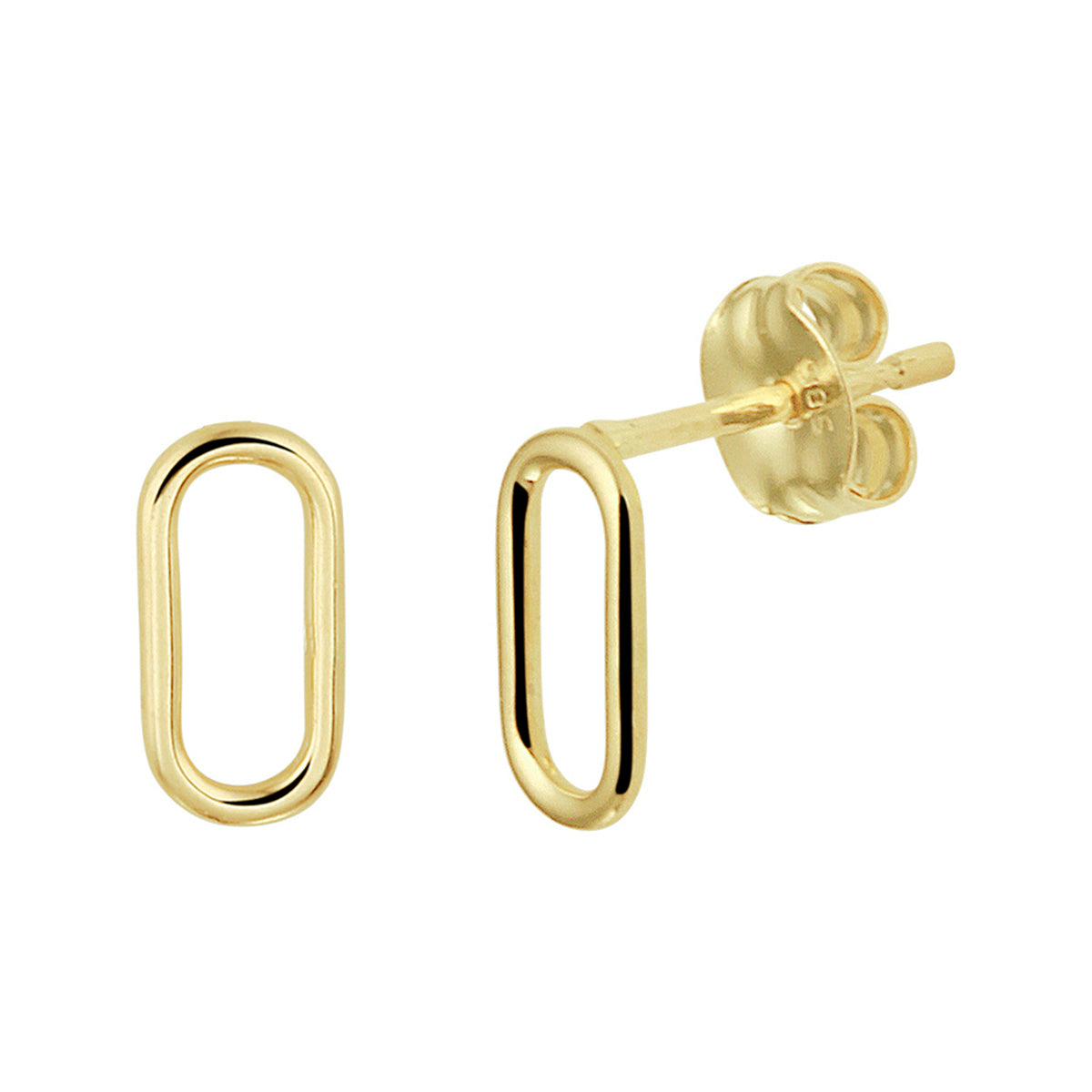 14K oorknoppen ovaal