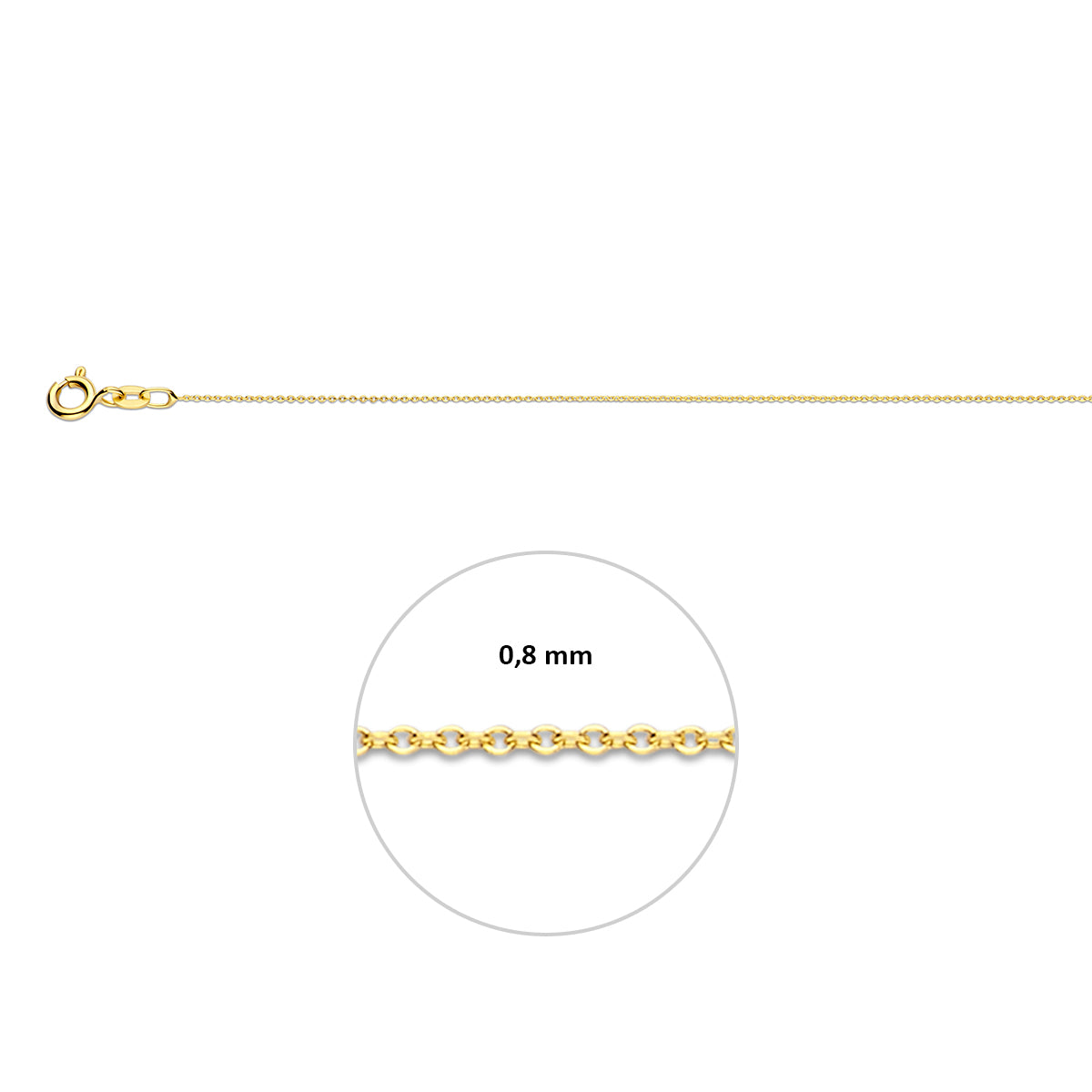 14K anker plat 0,8 mm